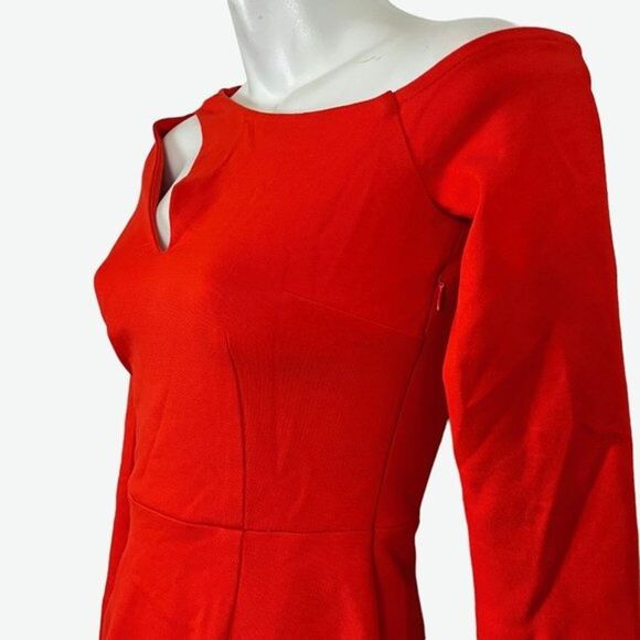 Bar III 3 Womens Asymmetrical Ponte Knit Long Sleeve Bodycon Stretch Dress XS - Picture 8 of 16